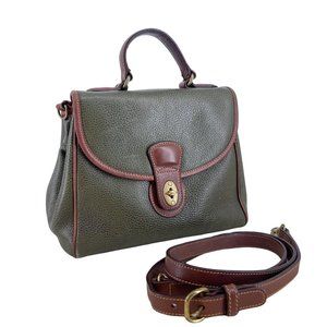 Coach Vintage Green Leather Sheridan Monticello Crossbody Italian leather